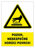 Nálepka Pozor, nebezpečne horúci povrch! A5 100ks - veľkoobchod