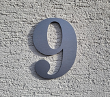 Číslo 9 na dom strieborné samolepiace