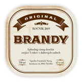 Etiketa na Brandy 9 x 9 cm - 100 ks akciové balenie