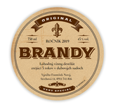 100 ks Etiketa na Brandy kruh 9 cm 