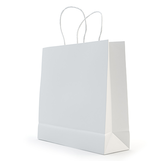 Biele papierové tašky 32 x 14 x 42 cm