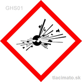 Samolepka GHS01 - výbušné látky, 1,4 cm