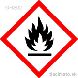 Samolepka GHS02 - horľavé látky, 1,4 cm