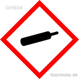 Samolepka GHS04 - plyny pod tlakom, 1,4 cm