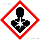 Samolepka GHS08 - látky nebezpečné pre zdravie, 3,4 cm