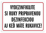 Nálepka vydezinfikujte si ruky aj keď máte rukavice A5 - SKLADOM