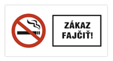 Samolepka zákaz fajčiť 26 x 13cm  100ks - veľkoobchod