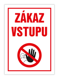 Samolepka zákaz vstupu