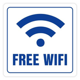 Nálepka free wifi 10x10 cm - SKLADOM