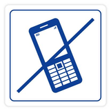 Nálepka zákaz používania mobilných telefónov 10x10 cm