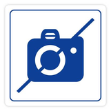 Nálepka zákaz fotografovania 10x10 cm