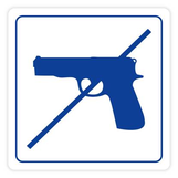 Nálepka zákaz vstupu so zbraňou 10x10 cm