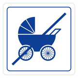 Nálepka zákaz vstupu s kočíkom 10x10 cm