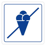 Nálepka zákaz vstupu so zmrzlinou 10x10 cm