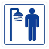 Nálepka SPRCHA muži 10x10 cm