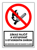 Nálepka zákaz fajčiť / No smoking. Dvojjazyčná 100 ks - veľkoobchod