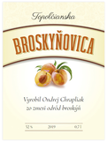 Etiketa nálepka broskyňovica - 100 ks akciové balenie