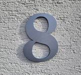 Číslo 8 na dom strieborné samolepiace