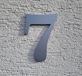 Číslo 7 na dom strieborné samolepiace