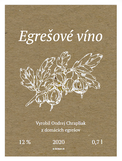 100 ks Etiketa nálepka Egrešové víno