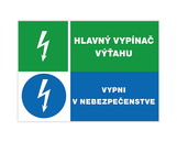 samolepka hl. vypínač výťahu A5 100ks veľkoobchod