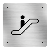 Nálepka eskalátor strieborná štruktúrovaná 8 x 8 cm