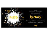 100 ks Etiketa na med 002 - 12,5 x 5,5 cm