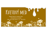 100 ks Etiketa na med 003 - 12,5 x 5,5 cm