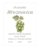 100 ks Etiketa nálepka hroznovica