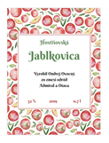100 ks Etiketa nálepka jablkovica