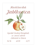 100 ks Etiketa nálepka jablkovica