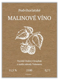 100 ks Etiketa nálepka malinové víno