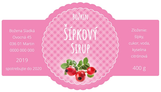 Etiketa na šípkový sirup