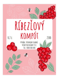 Etiketa na ríbezľový kompót