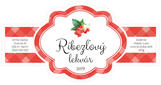 Etiketa na ríbezľový lekvár (červené ríbezle)