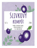 Etiketa na slivkový kompót