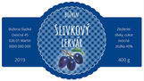 Etiketa na slivkový lekvár 