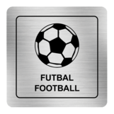 Nálepka futbal strieborná štruktúrovaná 8 x 8 cm