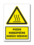 Nálepka pozor nebezpečne horúci vzduch! A5