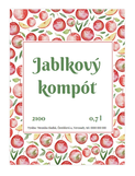 Nálepka na jablkový kompót