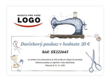 Darčekový poukaz A6 pre e-shop krajčírstvo, odevy