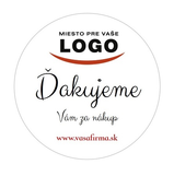100 ks balenie - Magnetka poďakovanie za nákup kruh 5 x 5 cm