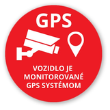 Nálepka vozidlo monitorované GPS 8 x 8 cm