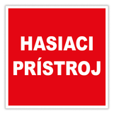 100 ks Nálepky hasiaci prístroj 15x15 cm 
