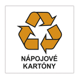 Nálepka na odpadové kontajnery 15x15 cm - NÁPOJOVÉ KARTÓNY