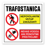 Tabuľa trafostanica 30 x 30 cm hrúbka 3 mm