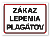 10 ks nálepka Zákaz lepenia plagátov A4