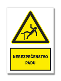 Nálepka Nebezpečenstvo pádu A5 100ks - veľkoobchod