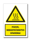 Nálepka Pozor, nebezpečenstvo oparenia! A5