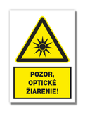 Nálepka Pozor, optické žiarenie! A5 100ks - veľkoobchod